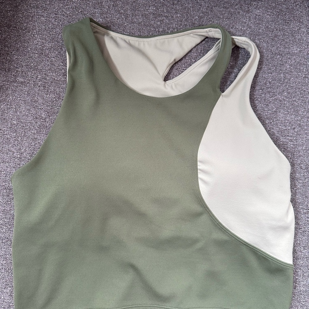 lululemon athletica Two-Tone Green Tank Top